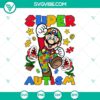 Super Mario themed Autism Support and Awareness SVG design featuring puzzle pieces, hearts, and the iconic character, ideal for autism advocacy.