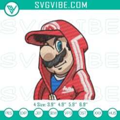 Super Mario embroidery patterns featuring iconic Nintendo characters; machine files for crafting.