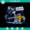 Super Mario vs. Mortal Kombat SVG: Scorpion & Sub-Zero Clipart, video game character showdown, SVG format clipart.