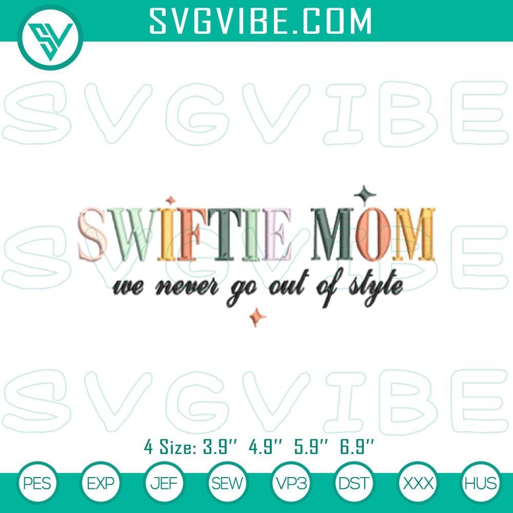 Swiftie Mother Embroidery Patterns, Taylor Swift Mom's Day Designs Swiftie Mother embroidery patterns with Taylor Swift theme for Mom's Day, available as machine files.