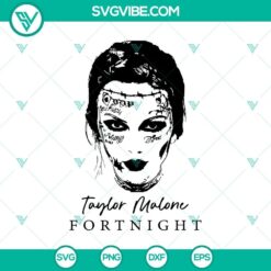 Taylor Swift and Post Malone tattoo SVG featuring Fortnite theme design, perfect for digital creators and fans.