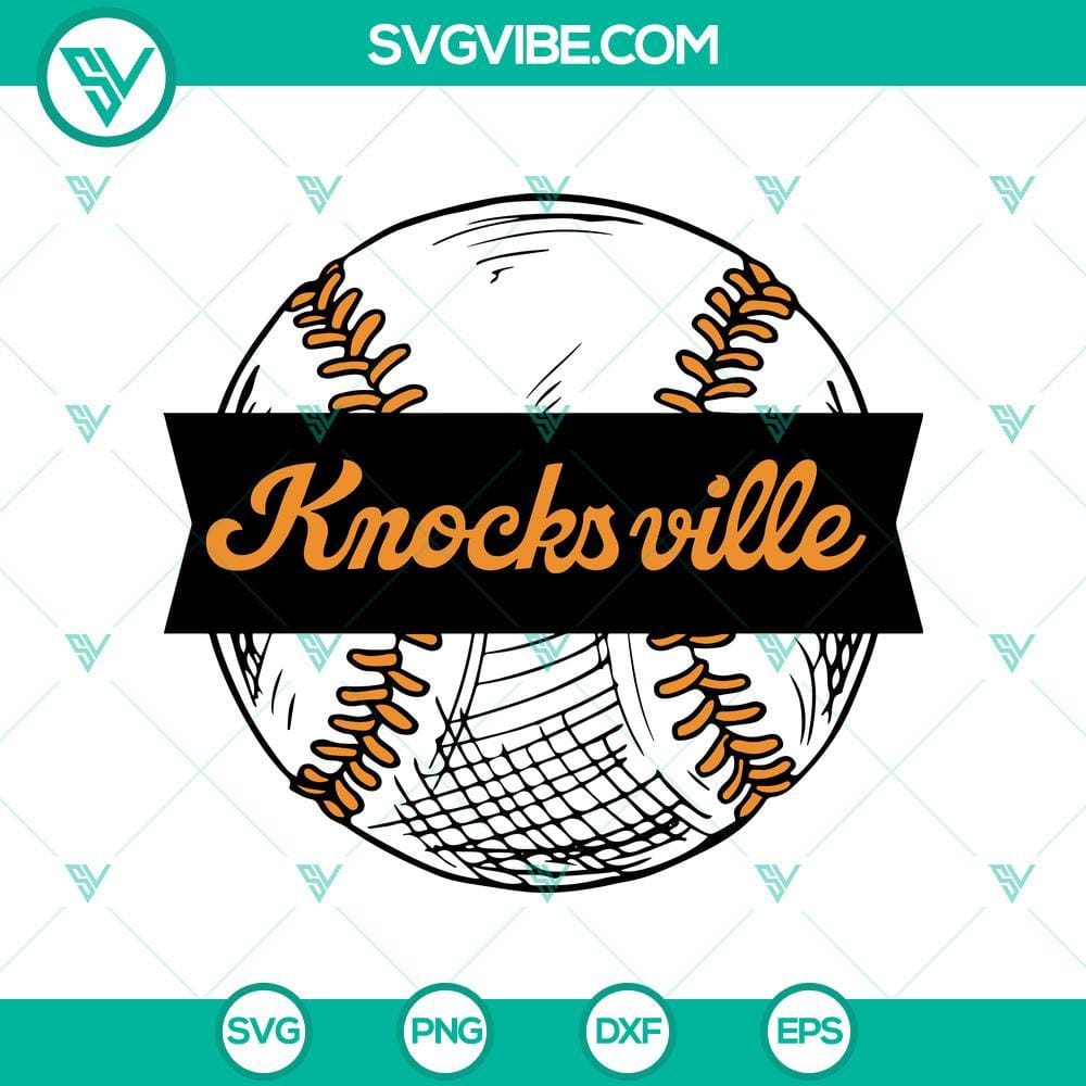 Tennessee Volunteers SVG, Baseball Knocksville SVG, University of Tennessee SVG Tennessee Volunteers baseball Knocksville SVG with University of Tennessee logo, perfect for sports fans.