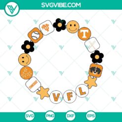 Tennessee Volunteers Swifty Bracelet SVG design, featuring Vols colors and logo, perfect for crafting projects.