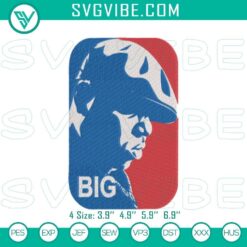 Notorious B.I.G. stitch pattern embroidery file, featuring iconic rapper, Biggie Smalls, in detailed design. Great for craft projects.