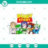 Toy Story and Bluey cartoon characters SVG, DXF, EPS, PNG designs for crafting projects.