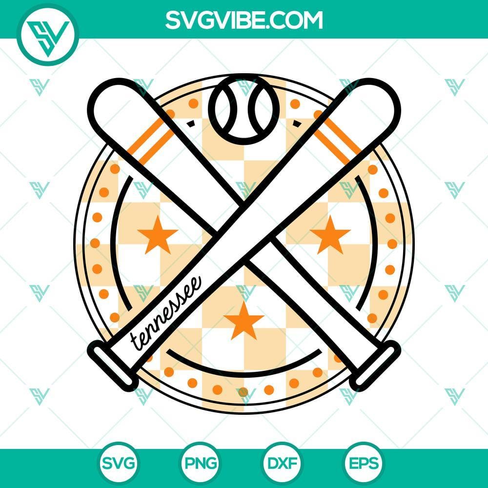 Tri Star Tennessee Baseball SVG, Tennessee Volunteers SVG, Baseball SVG Tri Star Tennessee Baseball SVG with Tennessee Volunteers logo and baseball design for sports fans.