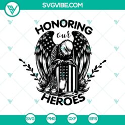Eagle & US flag military SVG, patriotic tribute design for heroes.