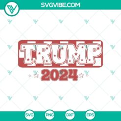 Trump 2024 design file featuring a SVG and PNG of Donald Trump for use in digital projects.