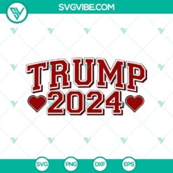 Trump 2024 SVG Files with President Trump design, suitable for Cricut & Silhouette, in both SVG and PNG formats.