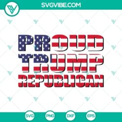 Trump GOP, pride, American flag design SVG ideal for patriotic projects and political themes.