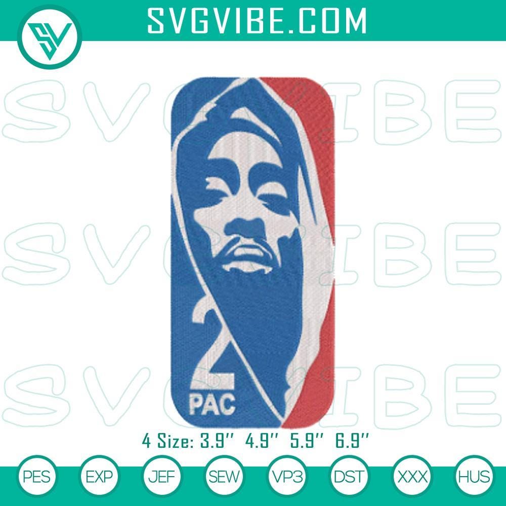 Tupac Shakur 2PAC Embroidery Patterns, Digital Files Tupac Shakur 2PAC embroidery patterns digital files featuring hip-hop icon designs.