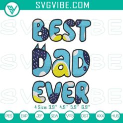 Bluey Father’s Day embroidery design with a heartwarming message, perfect for celebrating dad.