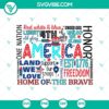 US Patriotic SVG with 4th of July and Memorial Day themes in SVG and PNG format for holiday decorations.