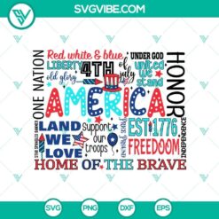 US Patriotic SVG with 4th of July and Memorial Day themes in SVG and PNG format for holiday decorations.