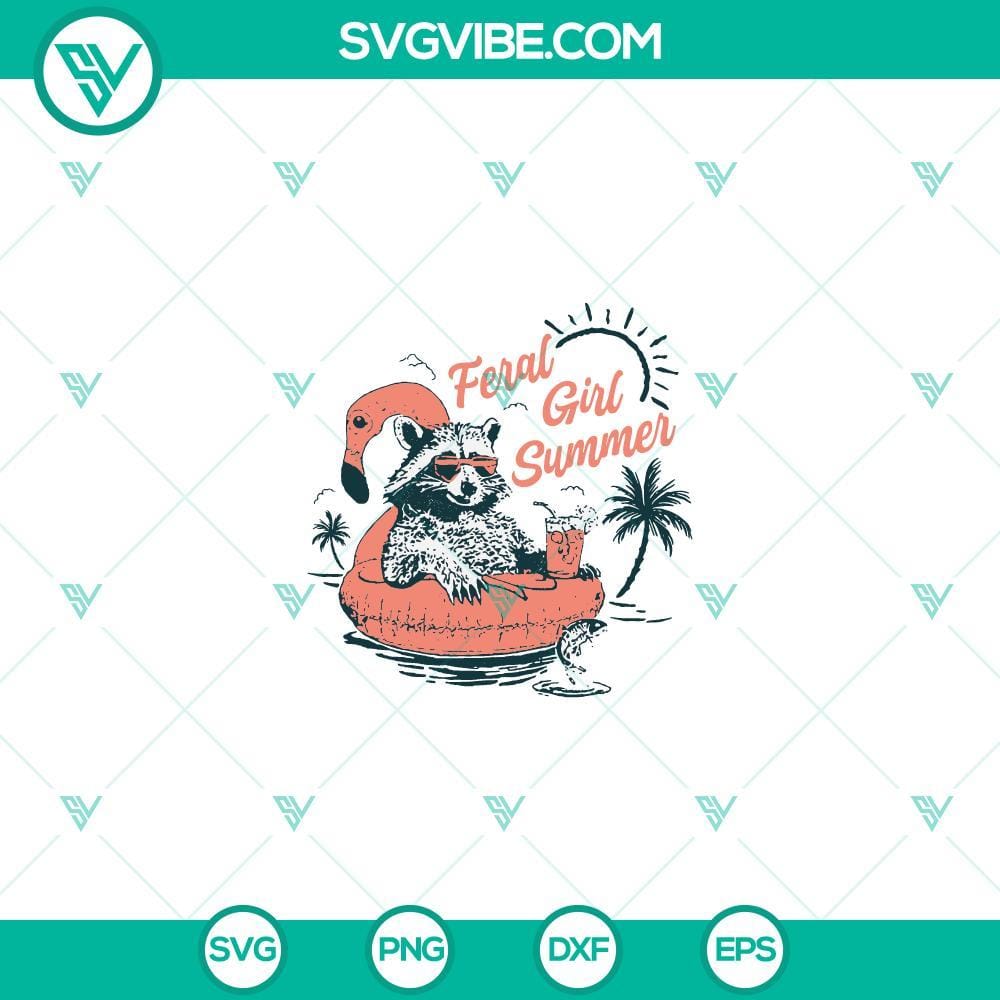 Vintage Feral Girl Summer SVG PNG Files Vintage Feral Girl Summer SVG PNG Files: Illustration of a rustic and wild themed girl design for digital crafting.