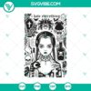 Wednesday Addams silhouette SVG vector graphic, perfect for Halloween crafts, featuring a detailed outline of the iconic character.