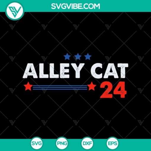 Alley Cat 2024 President Election SVG featuring a humorous design of Trump and Biden, perfect for Cricut projects.