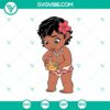 Baby Moana SVG with Moana cutout and Maui design, perfect for Disney-themed crafts and projects.