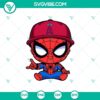 Baby Spiderman Los Angeles Angels Baseball SVG design perfect for Cricut projects with MLB logos and Spiderman, great for Los Angeles Angels fans.
