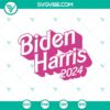 Biden Harris 2024 Pink and Blue campaign logos with SVG and PNG files for download. Ideal for supporters.