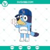 Bluey Colorado Rockies baseball SVG for Cricut, featuring Bluey from the MLB team Colorado Rockies.