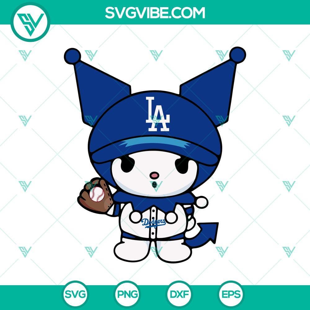 Kuromi Los Angeles Dodgers Baseball SVG, Los Angeles Dodgers Baseball MLB SVG, Kuromi Baseball Team SVG Cricut Kuromi Los Angeles Dodgers Baseball SVG design, MLB and Kuromi Baseball Team SVG for Cricut projects. Great for Dodgers fans and baseball lovers.