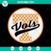 Checkered orange Tennessee Volunteers SVG with Tennessee Vols logo design in SVG and PNG formats.
