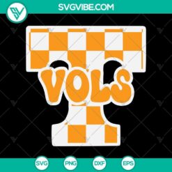 Checkered Tennessee Vols SVG, Tennessee Volunteers Logo SVG