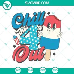 Funny 4th of July ice cream SVG PNG design for a chill holiday celebration with playful and festive theme.