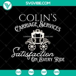 Colin's Carriage SVG design inspired by Bridgerton Season 3 for fans, elegant and intricate detailing.