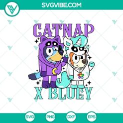 Bluey themed SVG of cute and funny catnap escape design, ideal for Cricut projects.