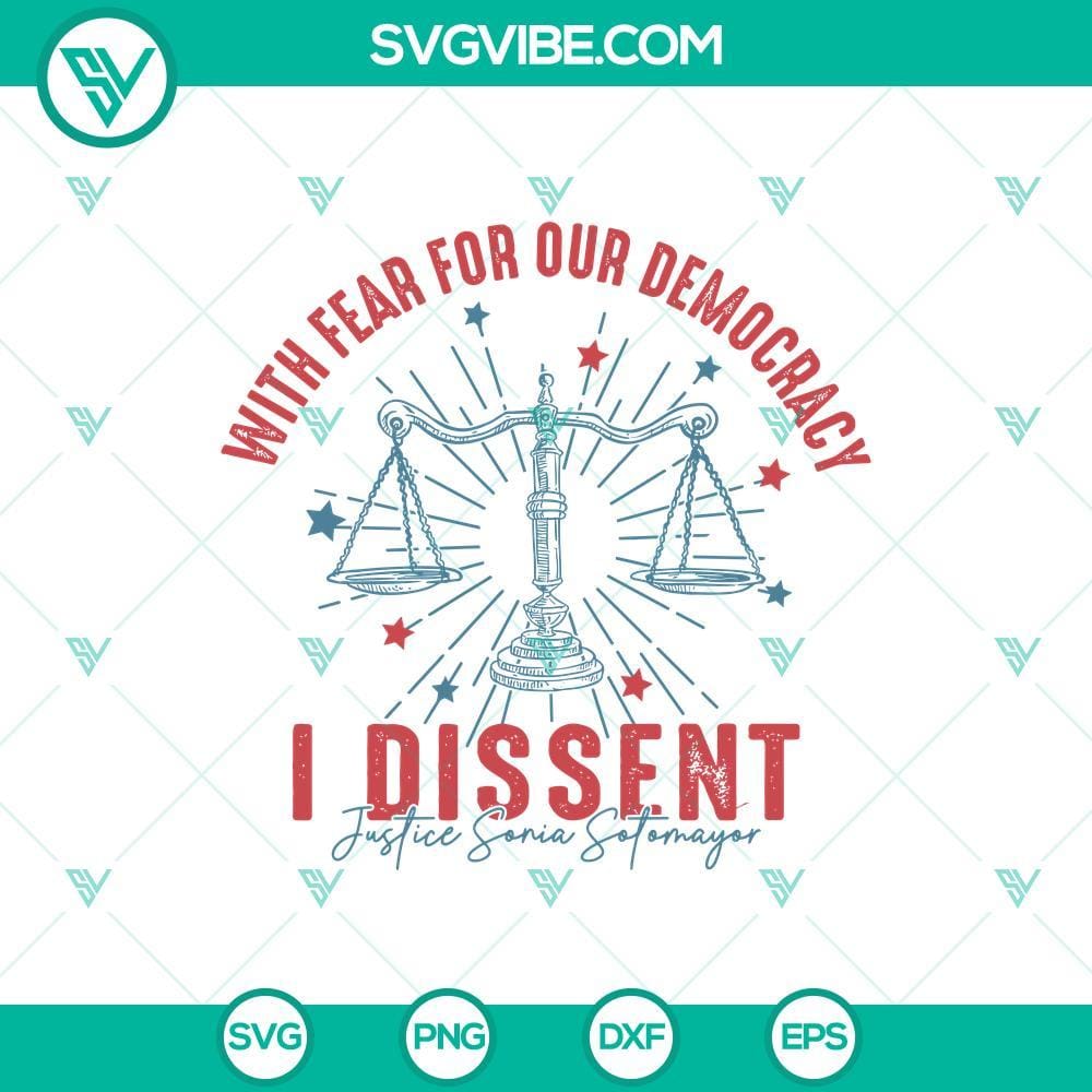 Democracy With Fear For Our I Dissent 24 SVG, Dissent 24 SVG PNG Cricut Democracy With Fear For Our I Dissent 24 SVG design, featuring dissent symbol for Cricut, as SVG and PNG files.