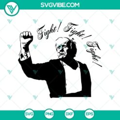 Trump rally shooting SVG design for 2024, featuring Fight Fight Fight Trump shooting theme. Ideal for Cricut projects.