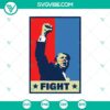 Vintage Trump rally themed SVG design with raised hand shooting, ideal for anti-Trump merchandise.