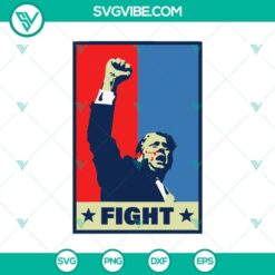 Vintage Trump rally themed SVG design with raised hand shooting, ideal for anti-Trump merchandise.