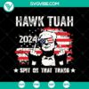 Trump USA flag hawk Touah 2024 SVG design with humorous elements, ideal for digital use.