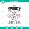Cute pink ghost bag and tumbler SVG with pumpkin Halloween design, perfect for spooky season.