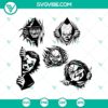 Horror characters peeking Halloween SVG bundle, perfect for Cricut designs. Ghost, skull, and witch peekaboo elements included in PNG format.