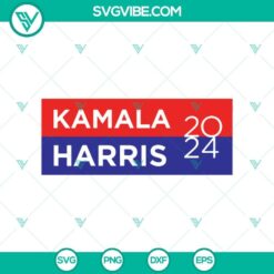 Kamala Harris 2024 President design with SVG and PNG format for digital use.