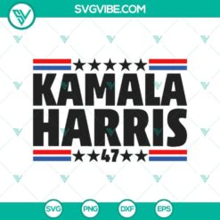 Kamala Harris 47 logo SVG for President 2024 campaign merchandise.