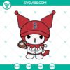 Kuromi and Sanrio Boston Red Sox Baseball MLB SVG design for Cricut, ideal for Baseball Team supporters.