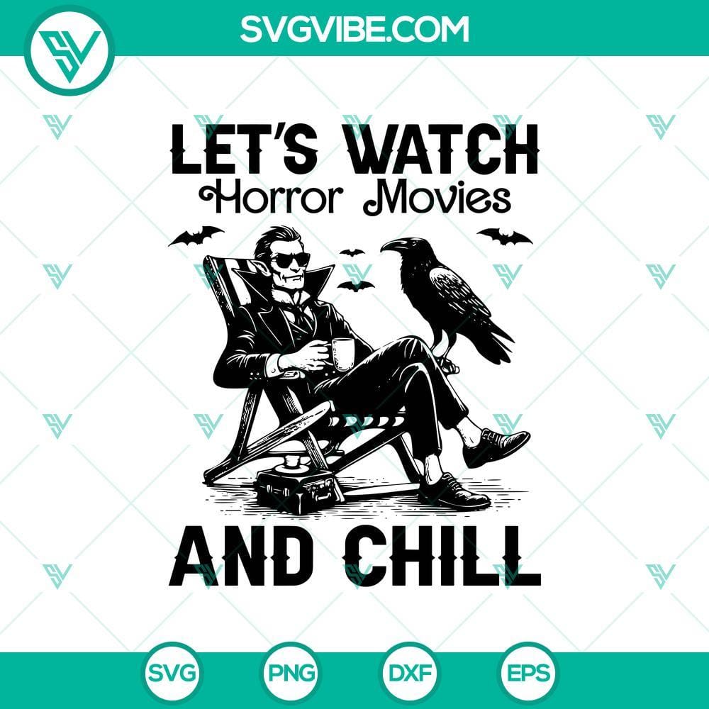 let-s-watch-horror-movies-and-chill-svg-retro-halloween-svg-spooky-season-svg-cricut-mockup.jpg Retro Halloween SVG design for Cricut featuring "Let's Watch Horror Movies And Chill". Perfect for spooky season crafting projects.