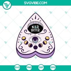 Pastel goth Ouija planchette SVG for Halloween Cricut projects with spooky and whimsical design in SVG format.