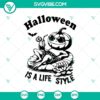 Pumpkin Frog Halloween lifestyle SVG, featuring a funny Summerween design for Halloween celebrations.
