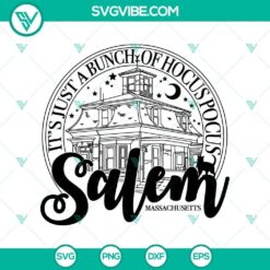 Salem Massachusetts SVG featuring witch, Halloween, magic, mythical, and gothic elements for crafting projects.