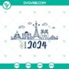 Team USA 2024 Paris Skyline, Eiffel Tower, and Olympics SVG design with patriotic elements for the Summer Olympics in Paris.