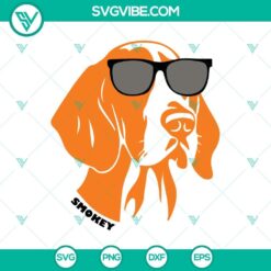 Tennessee Volunteers Smokey mascot SVG design in bold Tennessee orange, ideal for sports fan merchandise.