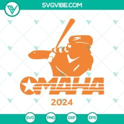 Tennessee Vols baseball Omaha 2024 team logo in SVG and PNG formats with team colors and design elements.