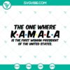 Kamala Harris as the First Female President of the United States SVG design, includes PNG file.