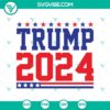 Trump 2024 campaign SVG PNG cut files with vector clipart for digital use. Bold red, white, and blue design. Perfect for crafting projects.